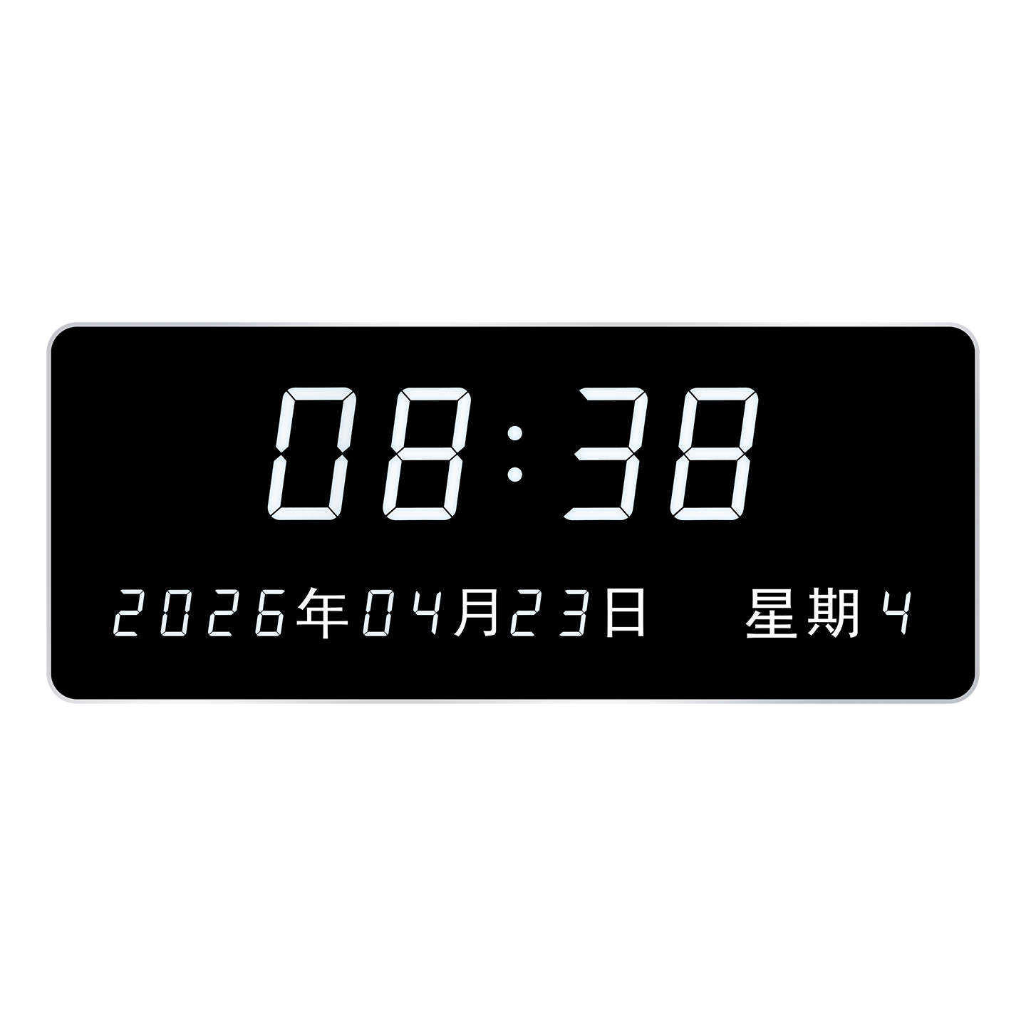 3寸白光时分日历款电子钟